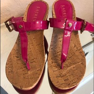 Lauren Wedge Pink Sandals